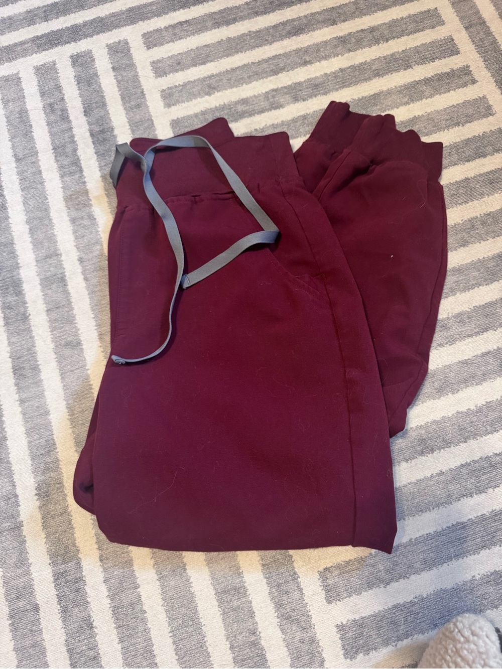 Burgundy High Waisted Zamora joggers